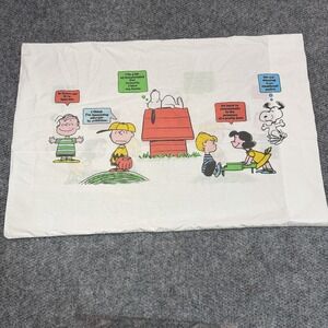 Vintage 1971 Peanuts Snoopy Pillow Case Charlie Brown Snoopy One of the Gang